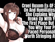 Cruel Buxom Ex-Girlfriend Spits On And Humiliates