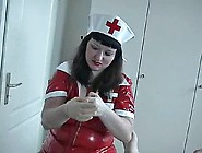 Rubber Gloves Nurse Milking Guy