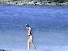 Nudist Beach A Bathing Mermaid In The Dunes Feels Unobserved