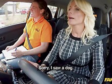 Fake Driving School Golden-Haired Mother I'd Like To Fuck With Massive Bazookas Likes Riding A Large Weenie