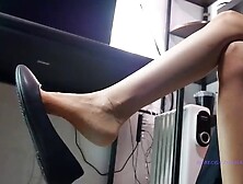 Ballet Flats Dangling Ignore Fetish Foot Worship