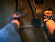 Ex Boyfriend Car Punishment In Brown Pantyhose