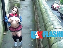 British Bombshell Ashley Riders Flashing And Eating Pussy For Uk-Flashers