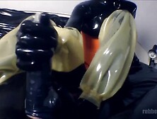 Pov Femdom Footjob With Latex Socks