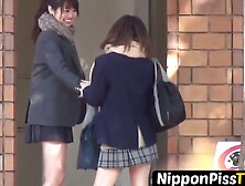 Nipponpisstv. Com - Japanese Schoolgirl Finds A Perfect Public Place To Pee Outdoors