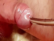 Dong Sounding Close Up,  Cock Plug Full Insertion And Facial