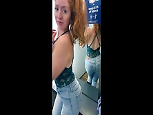 Ginger Milf Masturbation In Cougar Navy Change Room