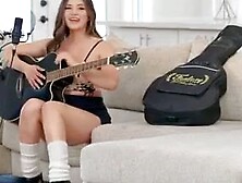 Our August 2024 Fantasy Of The Month Is Scarlett Alexis And She Could Not Be More Gorgeous.  Bringing Into Her Guitar She Demonst