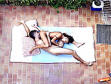 Rooftop Lovers Stripped from Above