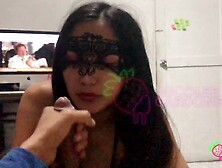 Jovencita mexicana implora lechita en la boquita