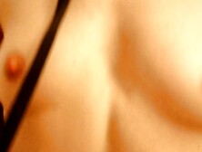 Gag and mask, spunk in mouth