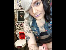 Rude Filthy Punk Whore Sneaks Off Mid-Show to Get Wrecked in the Bathroom (Trans Babe)