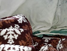 My stepmom lies next to me during the time that I masturbate beneath the blanket and try not to screech during climax