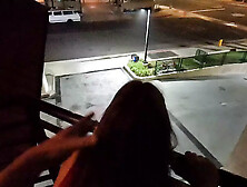 A short hotel balcony fuck - BBW on the balcony