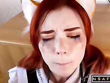 Deep Sloppy Blowjob From Stepsister In School Uniform Cum On Glasses (18+)