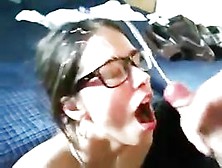 Hot Emo Girlfriend Receiving A Face Full Of Cum