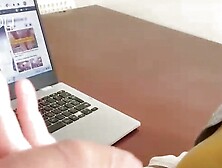 A homemade blowjob from my girlfriend with big natural tits