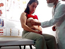 Gynecologist sticks dildo in cunt,  fingers in behind and mounts patient!