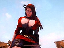 Attractive ginger grows during hugs - Skyrim GTS