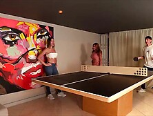 My boyfriend is betting me on his game and that guy has to see me have sex with his ally and his girlfriend - Ambar Prada