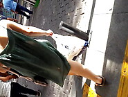 Her Sheer Dress,  See Through Ass In Panties,  Street Walk