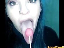 Long Tongue Beauty Shows Off Longest Tongue And Wide Throat