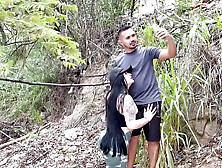 I Let My Shy Friend Touch My Big Ass so He Can Fuck Me in the Public Forest.