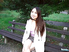 Public agent cheeky asian wants to pay to nail his huge fat dick