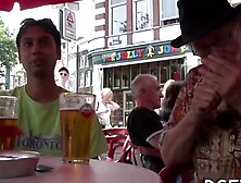 Dude has fun in Amsterdam