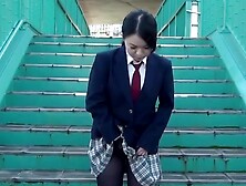 Japanese teen voyeur vibrator pussy play after school
