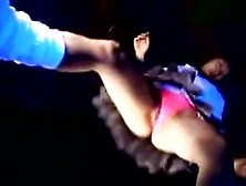 Asian Gals Are Standing Over The Camera Giving Great Upskir