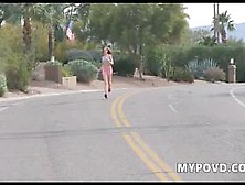 Teen Masturbates The Middle Of Road