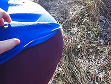 Ass spanling while morning hike