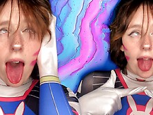 D. Va Cosplay Ahegao Worship Overwatch