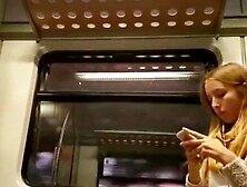 Jerking Dick Next To Girl In The Train