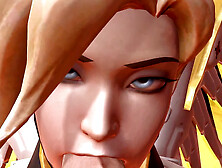 Mercy blowjob. Overwatch parody