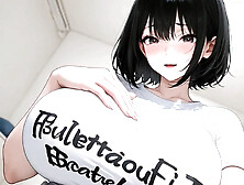 Black hair short beauty huge tits temptation