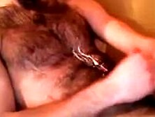 Hairy Chest Covered In Cum