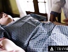 TRANSFIXED - Doctor Dee Williams & Nurse Khloe Kay Tempt Jean Hollywood In Steamy Checkup - PART 1