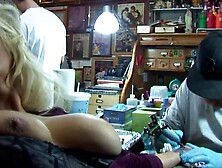 Busty Shyla Stylez Is Getting A Tattoo In This Amateur Video