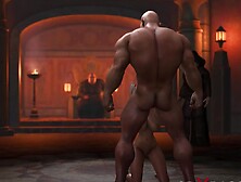 Big muscled brute fucks a blonde in this kinky 3D cartoon