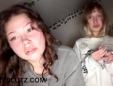 Blonde and Brunette Teen Boobies Show Off