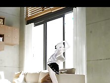 Haku In Sexy School Skirt - Hot Dancing and Gradual Undressing