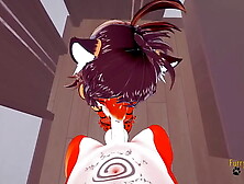 Furry Cartoon 3D - POINT OF VIEW Tigress bj and gets rammed by fox - Oriental manga hentai yiff asian cartoon porn
