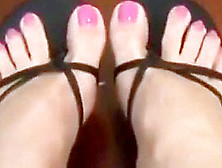 Sexy Pink Toes Cum