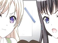 Hentai Animated Eroge 2 Goddess Girls Wants To Seduce The Same Dude...  They Make Him Cum Together