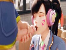 3D Compilation School Girl Dva Blowjob Masturbate And Anal Hard Fucked