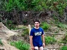 Dudes Are Filmed By A Voyeur While Having Anal Sex In Nature