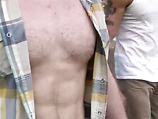 Village Jock Gets His Ass Worked By Hunky Homo Outdoors