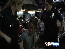 Mechanic Store Owner Is Subdued Into Sucking And Fucking Cops Pussies